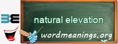 WordMeaning blackboard for natural elevation